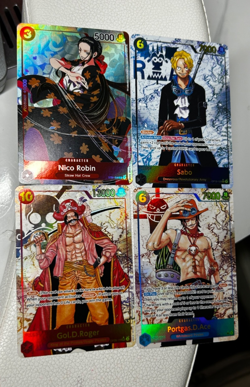 OP09-118 Gol D Roger SEC Alt Art One Piece Card Game+nico robin+Ace+Sabo - Image 1