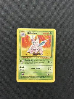 Nidorino 37/102 | Base Set | Non Holo Pokemon Card HP - Image 1