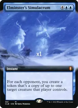 MTG Borderless CMR: Battle for Baldur's Gate CLB Elminster's Simulacrum MINT - Image 1
