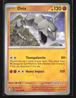 Onix #095/165 SV: Scarlet & Violet 151 Uncommon Pokemon TCG NM/M - Image 1