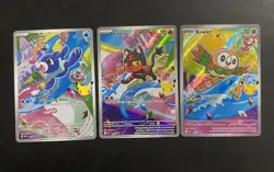 Pokemon TCG First Partner Illustration Series 1 Rowlet Litten Popplio - Image 4
