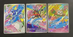 Pokemon TCG First Partner Illustration Series 1 Rowlet Litten Popplio - Image 5