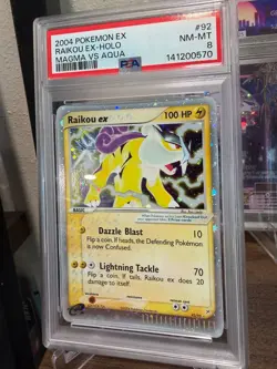 Raikou EX Holo 2004 Pokemon EX Team Magma vs Team Aqua - 92/95 - PSA 8 Near Mint - Image 2