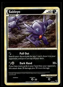 Sableye 35/90 HGSS Undaunted Uncommon Pokemon - Image 1