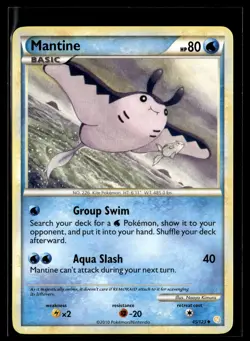 Mantine 45/123 HeartGold & SoulSilver Uncommon Pokemon - Image 1