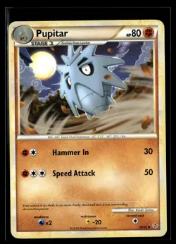 Pupitar 39/95 HGSS Unleashed Uncommon Pokemon - Image 1