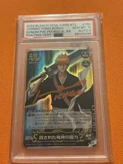Bleach Soul Card Battle Ichigo Kurosaki Dual Graded PSA 10/9 Auto - Image 1