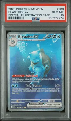 2023 POKEMON 151 - SPECIAL ILLUSTRATION RARE - 200 BLASTOISE EX PSA 10 - Image 1