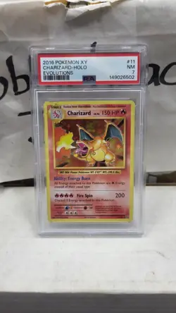 2016 CHARIZARD HOLO XY EVOLUTIONS POKEMON TCG PSA 7 #11/108 - Image 2