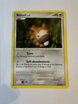 Bidoof Lv.13 54/100 Common – Stormfront (DP8) – Pokemon TCG – English – 2008 - Image 1