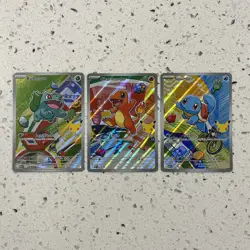 Pokemon First Partner Illustration Collection Series 1 Kanto Gen 1 Starters Set - Image 1