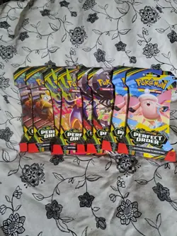 Pokemon Perfect Order Sleeved Booster Pack - 8 Packs -2 Of Each Outer Sleaves - Image 1