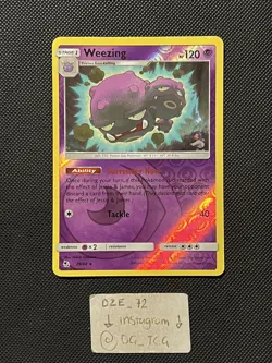 Pokemon Hidden Fates - Weezing - 29/68 - Reverse Holo - M/NM - Image 1