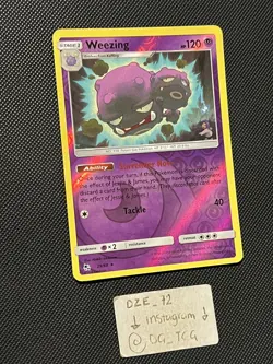 Pokemon Hidden Fates - Weezing - 29/68 - Reverse Holo - M/NM - Image 3