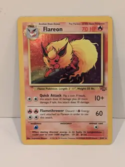 Pokemon TCG Flareon Jungle 3/64 Holo Unlimited Holo Rare - Image 1