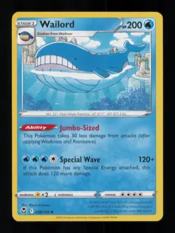WAILORD UNCOMMON 038/195 LP POKEMON - Image 1
