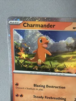 Pokemon TCG * SV Paldean Fates * 7/91 Charmander COMOS HOLO Common * FRESH PK - Image 3