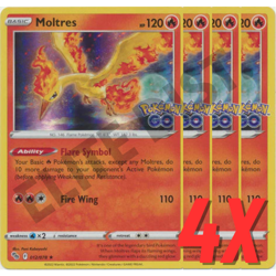 Pokemon Moltres (Pokemon Go) 012/078 RARE HOLO (NEAR MINT) (4X) - Image 1