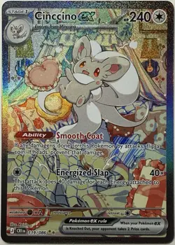 Pokemon TCG Chaos Rising Cinccino ex #119/086 Special Illustration Rare SIR - Image 1
