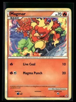 Magmar 52/95 HGSS Unleashed Common Pokemon - Image 1