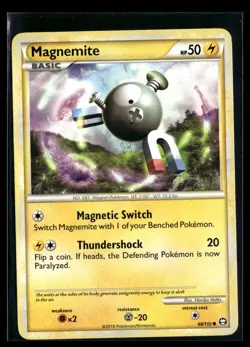 Magnemite 68/102 HGSS Triumphant Common Pokemon - Image 1