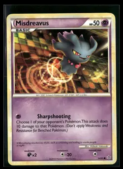 Misdreavus 54/95 HGSS Unleashed Common Pokemon - Image 1