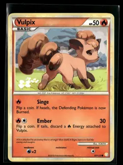 Vulpix 87/123 HeartGold & SoulSilver Common Pokemon - Image 1