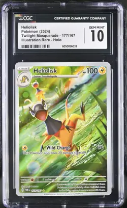 CGC 10 Heliolisk 177 Twilight Masquerade Secret Illustration Rare Pokemon Card - Image 1
