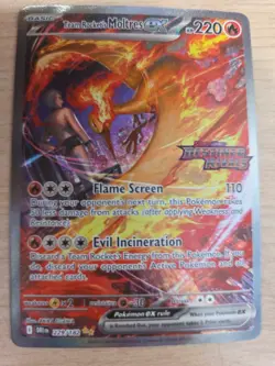 2025 POKEMON Team Rocket's Moltres EX 229/182 Stamped Promo Destined Rivals - Image 1