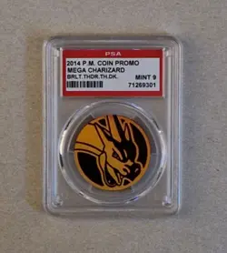 Charizard Orange Pokemon Coin PSA 9 Gem Mint From Brilliant Thunder Deck Rare - Image 1