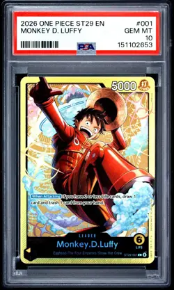 PSA 10 2026 ONE PIECE STARTER DECK ST29 EGGHEAD 001 MONKEY D. LUFFY - Image 1