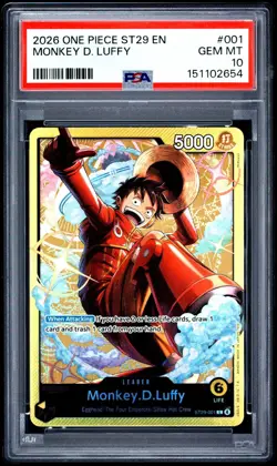 PSA 10 2026 ONE PIECE STARTER DECK ST29 EGGHEAD 001 MONKEY D. LUFFY - Image 1