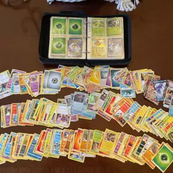 250+ Pokemon Cards Lot + Binder - No Holos or Rares taken 636996769661 - Image 1