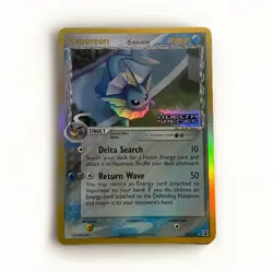 Vaporeon EX Delta Species 18/113 Holo Rare Reverse Holo Pokemon Card (SEE DESCRI - Image 1