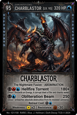 Pokemon Blastoise and Charizard Horror Custom Card - Image 1