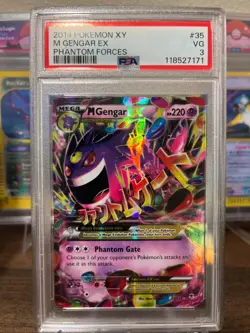 Mega Gengar EX Phantom Forces Holo Ultra Rare Card 35/119 - PSA 3 - Pokemon TCG - Image 1