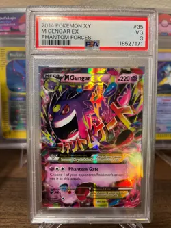 Mega Gengar EX Phantom Forces Holo Ultra Rare Card 35/119 - PSA 3 - Pokemon TCG - Image 3