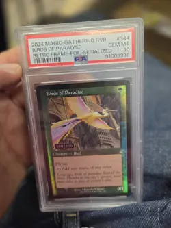 Birds of Paradise Serialized 100/500 (Retro Frame) Ravnica Remastered PSA 10 - Image 3