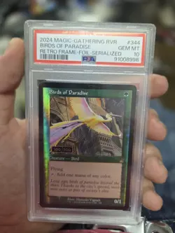 Birds of Paradise Serialized 100/500 (Retro Frame) Ravnica Remastered PSA 10 - Image 4