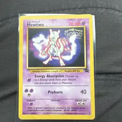 Pokemon TCG Mewtwo Black Star Promo 3 WOTC 1999 WB ‘The First Movie’ Stamp - Image 1