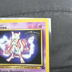 Pokemon TCG Mewtwo Black Star Promo 3 WOTC 1999 WB ‘The First Movie’ Stamp - Image 3