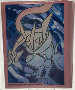 Pokemon : Chaos Rising Greninja Card Sleeves Pink Border 2026 Blue Gray - Image 1