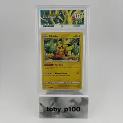 ACE 10 Pikachu Pokemon TCG 052/196 Lost Origins #052 2022 - PERFECT SUBS - POP 3 - Image 1