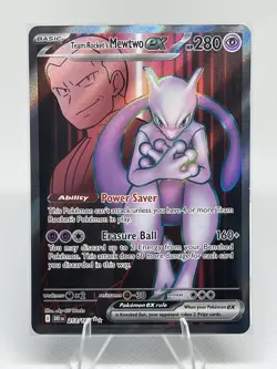 Pokemon SV10: Destined Rivals Team Rocket's Mewtwo ex #213/182 - Image 1