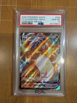 Charizard VMAX Pokemon Sword & Shield Darkness Ablaze PSA 10 GEM MT - Image 1