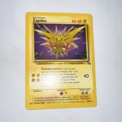 Pokemon Zapdos 30/62 Fossil Rare Regular Unlimited 80HP Basic 1999 English - Image 1