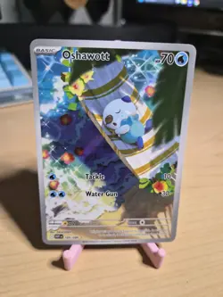 Pokemon TCG - S&V - White Flare - Oshawott 105/086 - Illustration Rare - NM - Image 1