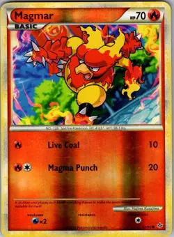 Magmar 52/95 Common HGSS Unleashed Pokemon Reverse Holo - Image 1