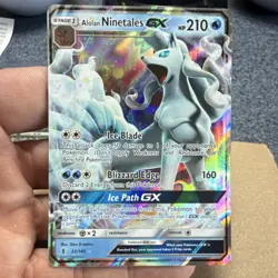 Pokemon TCG Guardians Rising Alolan Ninetales GX 22/145 Ultra Rare Full Art Holo - Image 1