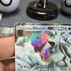 Pokemon TCG Guardians Rising Alolan Ninetales GX 22/145 Ultra Rare Full Art Holo - Image 2
